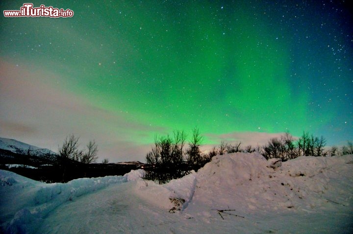 Immagine Aurora Boreale fotografata a pochi chilometri da Abisko in Svezia