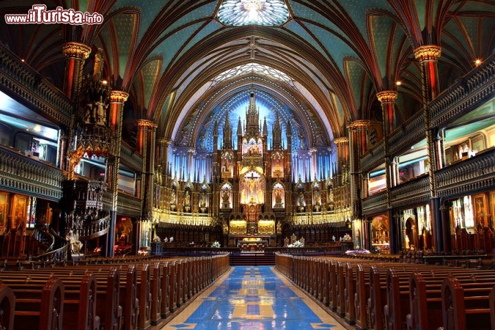Immagine Interno della Basilica di Notre Dame a Montreal, Canada