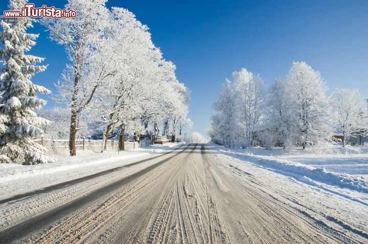 Immagine La campagna  nei dintorni di Druskininkai, durante il duro inverno della Lituania - © JuliusKielaitis / Shutterstock.com