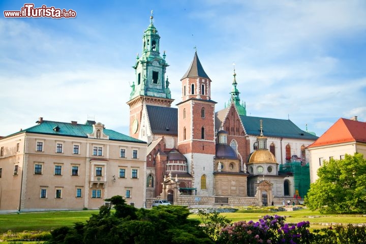 Immagine Edifici storici come il castello e la Cattedrale di San Venceslao dominano Cracovia dalla collina del Wawel in Polonia - © Anna Lurye / Shutterstock.com