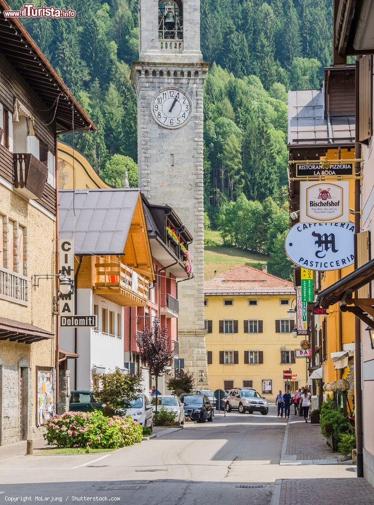Immagine Attività commerciali affacciate su una via del centro storico di Pinzolo, Trentino Alto Adige - © MoLarjung / Shutterstock.com