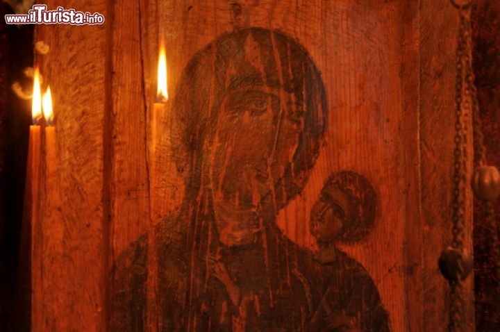Immagine Icona della Madonna in una chiesa di Mestia in Georgia, Svaneti