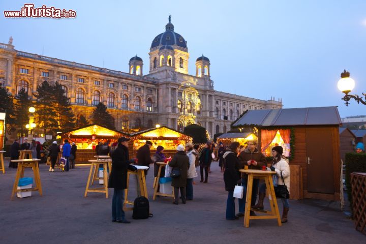 Immagine Maria-Theresien-Platz, durante uno dei numerosi mercatini natalizi di Vienna - © Iakov Filimonov / Shutterstock.com