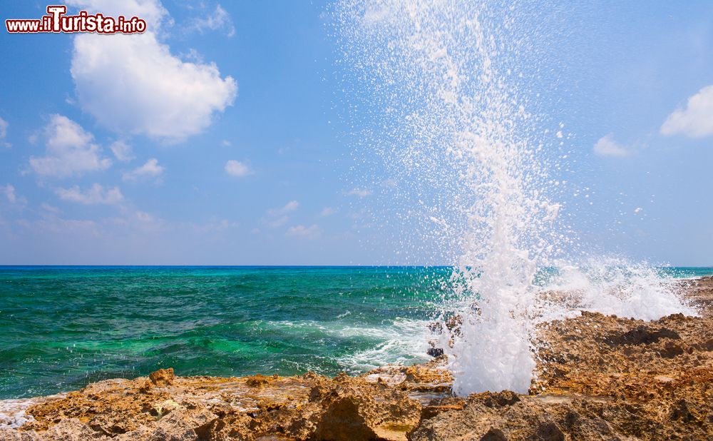 Immagine Le onde si infrangono sulle rocce della costa di Cozumel, l'isola dello stato messicano del Quintana Roo - foto © Shutterstock.com