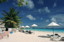 Le sabbie bianche delle spiagge di Bridgetown: siamo ai Caraibi nella capitale di Barbados - © graham tomlin / Shutterstock.com