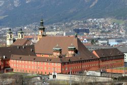 Panorama di Innsbruck ovest, la capitale del ...