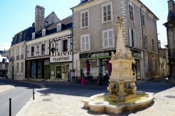 Centro storico della medievale Bourges, Francia, con case a graticcio e una fontana - © Pisarenko Olga / Shutterstock.com
