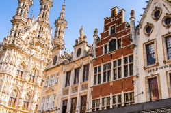 Edifici antichi in stile gotico nel centro di Leuven, Belgio. 

