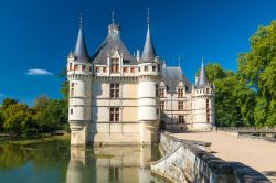 Il cortile interno che porta al Castello di Azay-le-Rideau, Loira (Francia) - Quando la fortezza nacque nei primissimi anni del '500, era piuttosto impensabile che sarebbe passato di dinastia ...