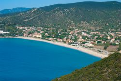 La spiaggia di Solanas  nel territorio di Sinnai in Sardegna