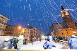 Nevicata nella città di Bussolengo in provincia di Verona