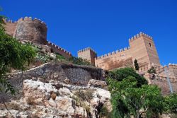 Un particolare del castello moresco a Almeria, ...