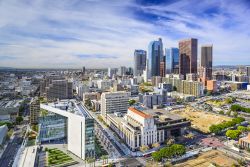 Veduta aerea del centro di Los Angeles (Downtown) in California