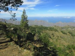 Vista panoramica del paesaggio e la natura dell'isola di Santo Antão a Capo Verde.