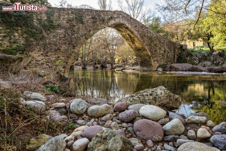 Immagine Antico ponte genovese nel villaggio di Piana in Francia - © Jon Ingall / Shutterstock.com