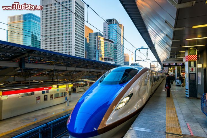 Immagine Le linee affusolate del treno Shinkansen in partenza da una stazione di Tokyo (Giappone) - © Vincent St. Thomas / Shutterstock.com