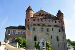 Il castello di Saint Maire a Losanna, Svizzera. La costruzione ebbe inizio nel XIV° secolo con destinazione a residenza vescovile. E' un bene culturale d'importanza nazionale - © ...