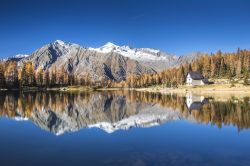 Il Lago San Giuliano nel parco naturale Adamello Brenta a Pinzolo, Trentino Alto Adige.



