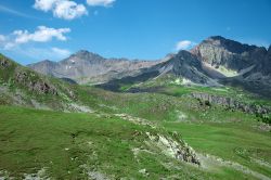 Le montagne di Valfrejus, Savoia, in estate (Francia).
