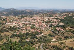 Il panorama di Laconi, altopiano del Sarcidano in Sardegna