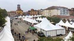 Piazza Carlo Alberto a Moncalvo in occasione della Fiera del Bue Grasso che si svolge a dicembre, da quasi 400 anni - © outcast85 / Shutterstock.com