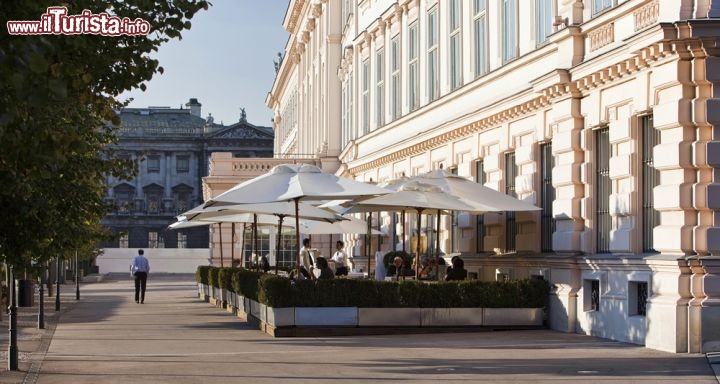 Immagine Il bar del Museo Albertina, con open space a fianco dello stesso museo di Vienna - © Creativemarc / Shutterstock.com