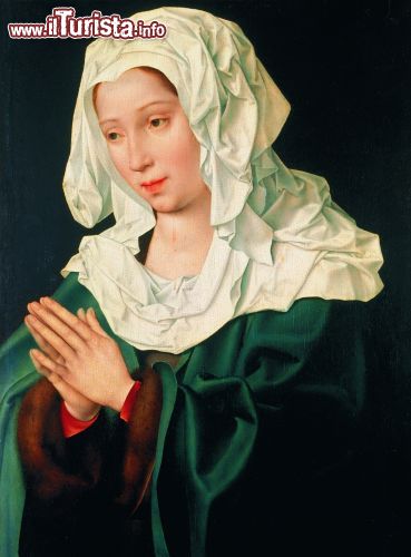 Immagine Vergine in preghiera, olio su tavola di Joos Van Cleve