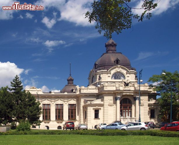 Immagine Un particolare del complesso architettonico  delle terme Szechenyi, i celebri bagni di budapest