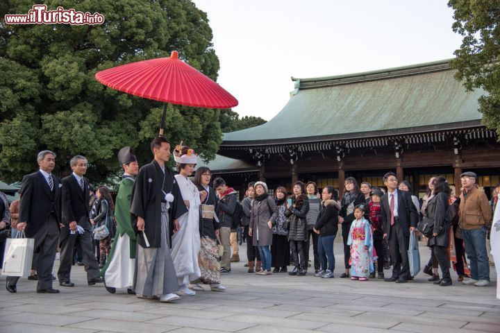 Immagine Un tipico matrimonio giapponese al Santuario Meiji di Tokyo - © Jirat Teparaksa / Shutterstock.com