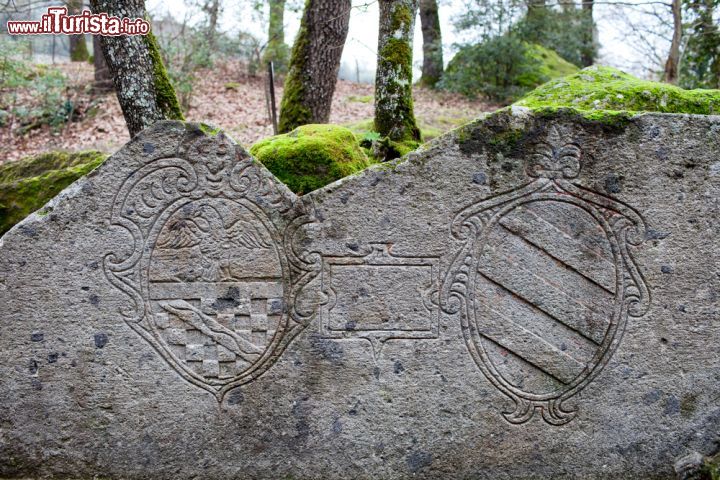 Immagine Lo stemma degli Orsini all'interno del Parco dei Mostri di Bomarzo - © eZeePics / Shutterstock.com