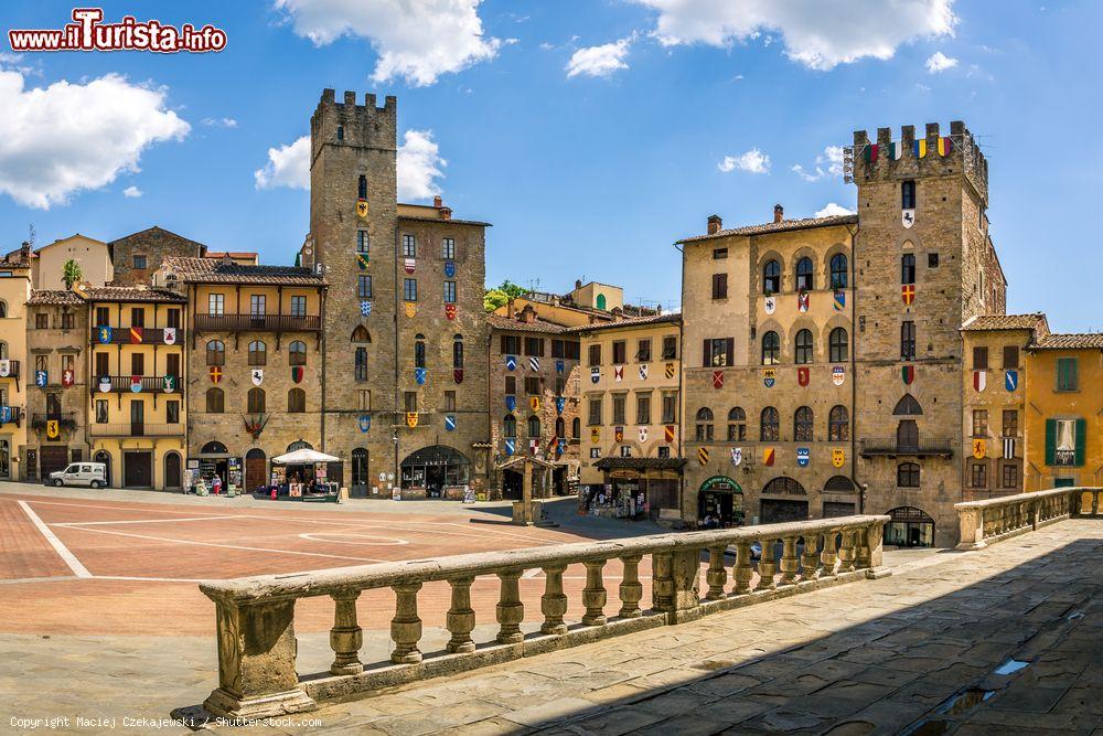 Immagine La monumentale Piazza Grande fotografata dal Palazzo della Fraternità dei Laici ad Arezzo - © Maciej Czekajewski / Shutterstock.com