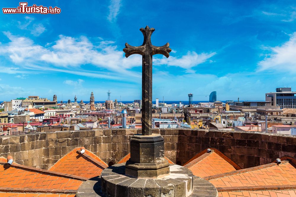 Immagine Vista panoramica dalla Cattedrale di Barcellona in Spagna