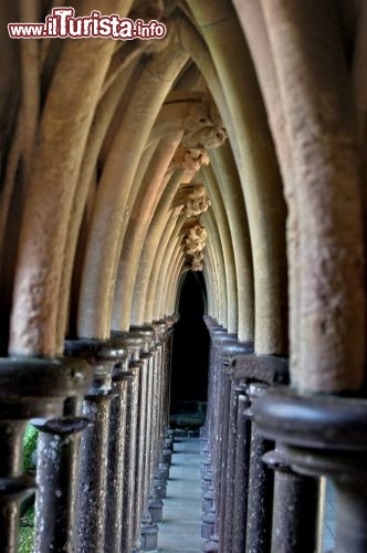 Il chiostro di Mont St Michel: i capitelli e volte