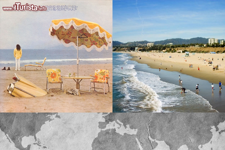 Neil Young, On The Beach: completino giallo per questa foto sulla spiaggia di Santa Monica Beach, California