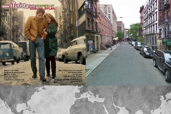 The Freewheelin' Bob Dylan: il luogo sulla copertina è all'incrocio tra Jones Street e West 4th Street nel West Village a New York City