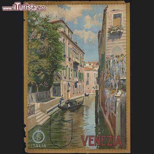 Venezia in un poster vintage del 1920 stampato dalle Officine G. Ricordi & C. - Copyright  The Boston Public Library's Print Department 