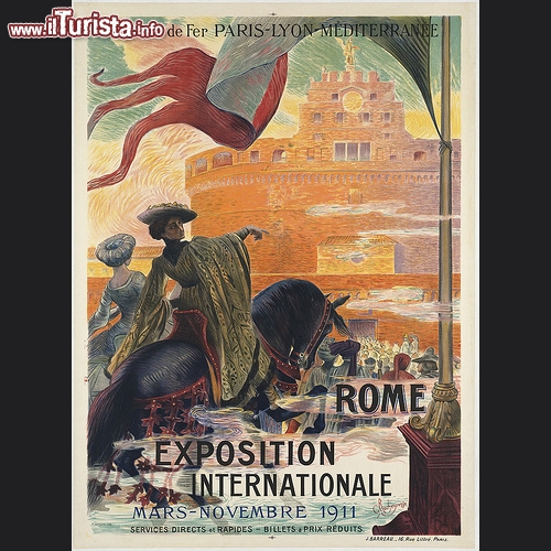Roma. Esposizione Internazionale Marzo-Novembre 1911. Manifesto stampato in Francia - Copyright  The Boston Public Library's Print Department 