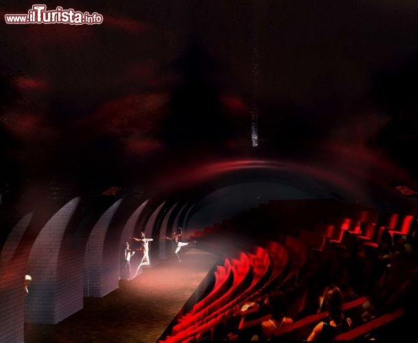 Teatro dentro alla metropolitana di Parigi - una delle soluzioni proposte è quella di rendere la metropolitana un luogo di cultura! Certamente un palconscenico dentro ad una galleria avrebbe il valore aggiunto di una acustica poderosam al ounto di non avare quasi bisogno dell'impianto di amplificazione!