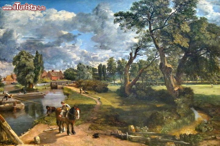 Immagine Londra Flatford Mill Scene on a Navigable River, opera di John Constable esposta alla Tate Britain