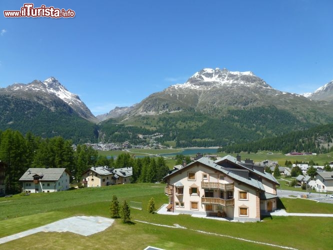 Immagine Lago di Champfer vista dall'hotel Nira Alpina a Surlej