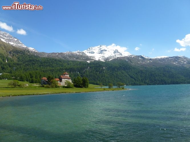 Immagine Castello sulle sponde del lago di Silvaplana ai piedi del Piz Corvatsch