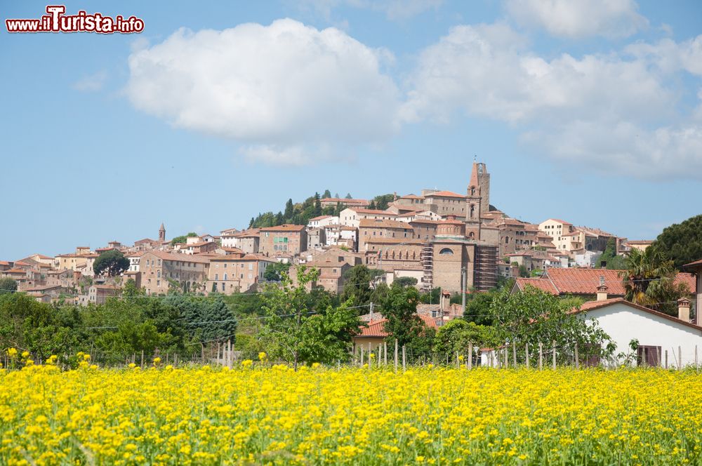 Immagine Il panorama del borgo di Castelfiorentino fotografato in primavera (Toscana)