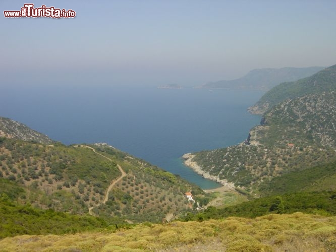 Immagine Una baia con piccola caletta nell'isola di Alonissos, Sporadi Settentrionali, Mar Egeo (Grecia) - © Ioannis Nousis / Shutterstock.com