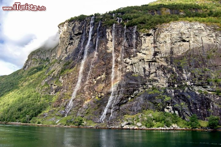 Immagine Cascata delle Sette Sorelle, il ceelbre salto multiplo nel Fiordo di Geiranger in Norvegia.