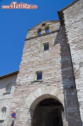 Immagine L'antico santuario di San Vitale di Asissi ospita la cappella Madonna delle Rose dove è conservato un affresco di scuola umbro-senese in cui è raffigurata la Vergine con il Bambino intenta a benedire seduta su un trono di matrice gotica: la più antica attestazione di questa cappella si trova su una lastra di rame dove è incisa l'immagine della Madonna con il Bambino e San Giuseppe - © Mi.Ti. / Shutterstock.com