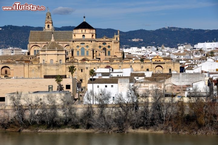 Immagine il centro della città di Cordova (Cordoba in spagnolo), con sullo sfondo la sua Cattedrale Patrimonio UNESCO, la celebre Mezquita, uno dei capolavori della Spagna, nel nord dell'Andalusia - © Madrugada Verde / Shutterstock.com