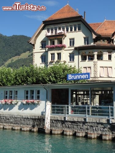 Immagine Il molo di Brunnen sul lago 4 Cantoni, in Svizzera