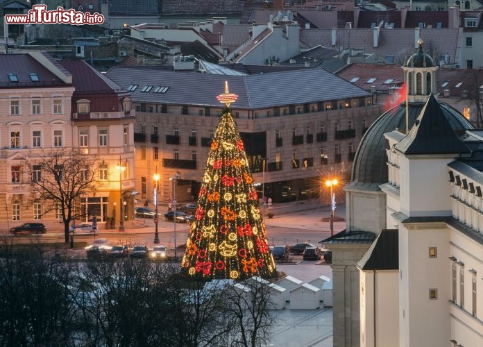 Immagine Il grande albero di Natale a Vilnius, la capitale della Lituania  - © krivinis / Shutterstock.com