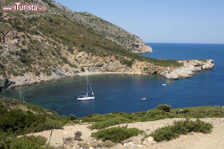 Immagine La baia di Kyra Panagia alle Sporadi. Si trova ad Alonissos, nella parte centro occidentale del Mar Egeo, in Grecia - © baldovina / Shutterstock.com