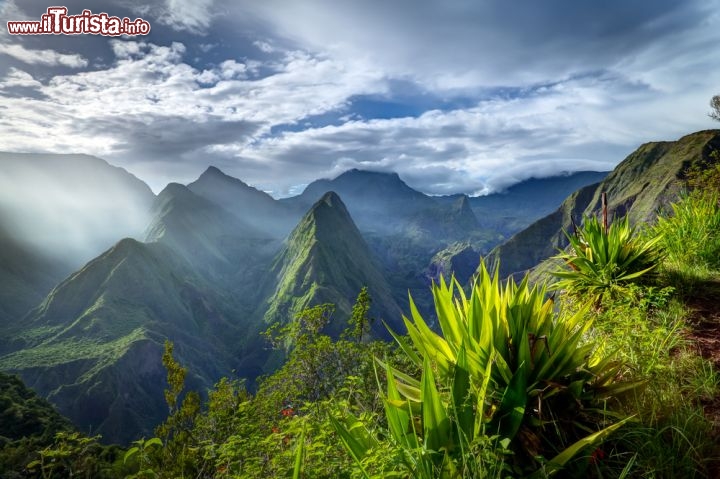 Immagine Isola de la Réunion, Francia d'oltremare: la depressione vulcanica del Circo di Mafate, originato da un crollo del vulcano Piton des Neiges, è tra le mete naturalistiche più affascinanti dell'isola. Circondata da imponenti vette montuose, la caldera è raggiungibile a piedi attraverso un percorso un po' impervio, come suggerisce il suo stesso nome: Mafate deriva dal termine malgascio "Mahafaty", che significa "letale" - © infografick / Shutterstock.com